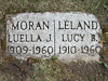 Luella Moran and Lucy Moran Leland headstone
