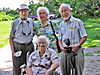 Bob Moran, Evelyn Frost Rush, and Larry Frost with Annabella Remington Brown