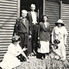 (l-r) ?, Maud L. Fox, John Martin Frost, Ethel Nora Rice Frost, Margery Frost, ?